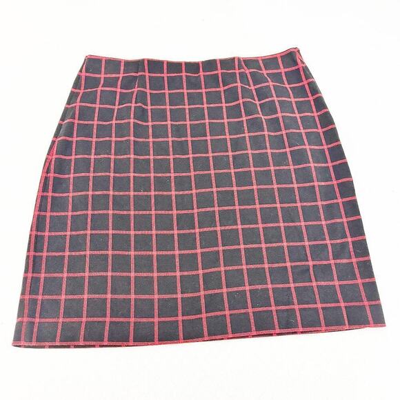 J. Jill Side Panel Split Design Plaid Patterned Stretch Pencil Skirt SIze L - Picture 7 of 7